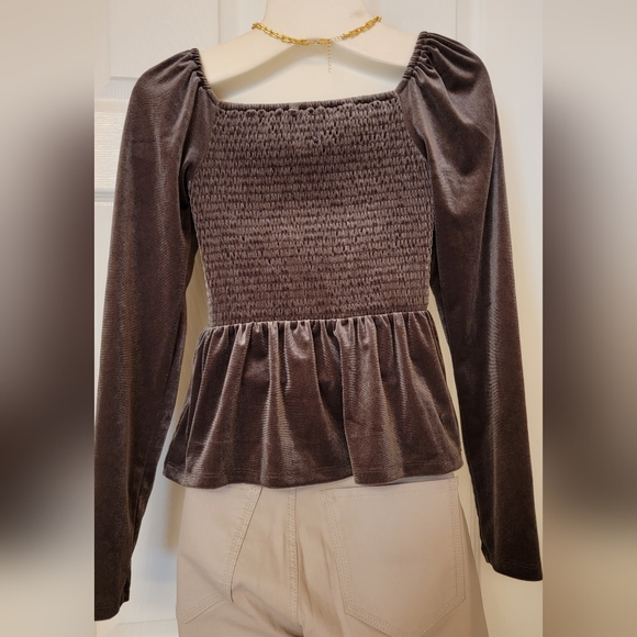 GAP Velour elasticated bodice top - Picture 3 of 8